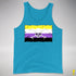 Nonbinary Pride Pirate Flag Premium Tank Top - Neon Blue